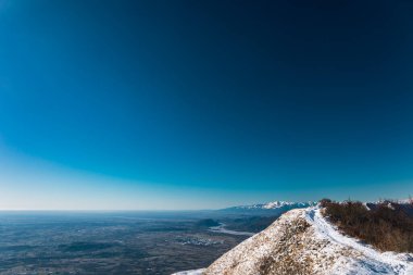 Blue sky over mount Cuarnan, friuli venezia-giulia, italy clipart