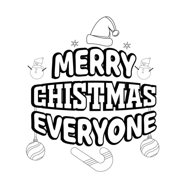 Merry Christmas Coloring Page Christmas Line Art Coloring Page Design