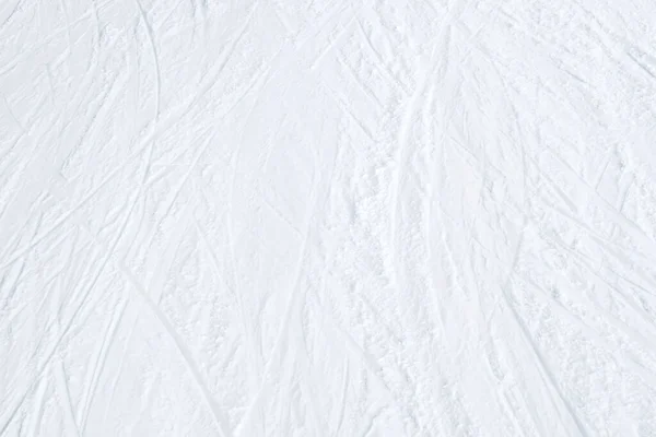 Вид Зверху Білі Лижні Траси Сніговому Фоні — стокове фото