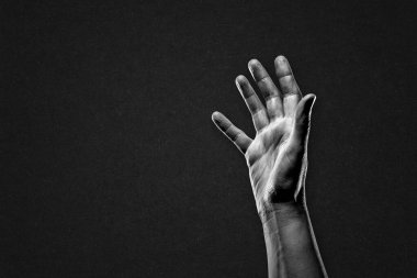 Dokulu Kağıt Arkaplanı 'nda Siyah ve Beyaz Yardım İmza' sına Erişiliyor, Boşluğu Kopyala