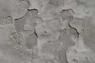 Çatlak Eski Gri Çimento Beton Taş Duvarı Döşeme Arkaplanı