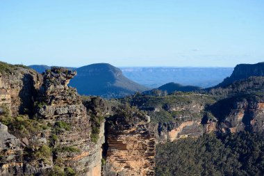 Avustralya 'nın Mavi Dağları' ndaki Katoomba 'da Dar Boynuz manzarası