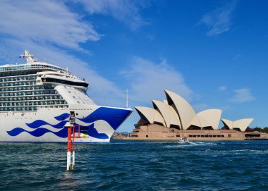 Sydney, Avustralya 'da yolcu gemisi ve Sydney Limanı..