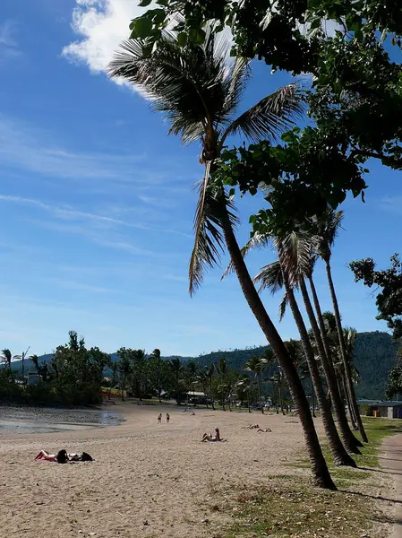 Avustralya, Queensland 'ın kuzeyindeki Airlie Plajı manzarası