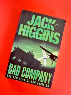 Sydney, Australia. December 2024. A closeup of the book cover of Bad Company by Jack Higgins.  clipart