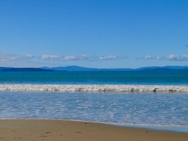 Hobart yakınlarındaki Seven Mile Plajı, Tazmanya. 