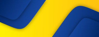 Sarı ve mavi aksanlı arka plan tasarımı. vektör illüstrasyonu