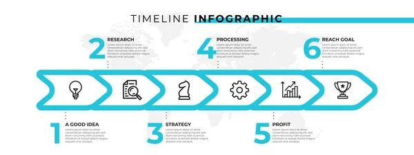 Templat Desain Infografis Konsep Bisnis Dengan Langkah Atau Opsi Dapat - Stok Vektor