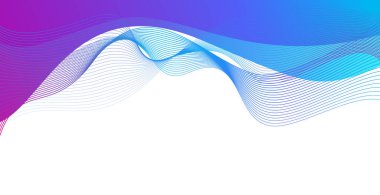 Beyaz boşluklu mavi ve pembe dalgalı arkaplan