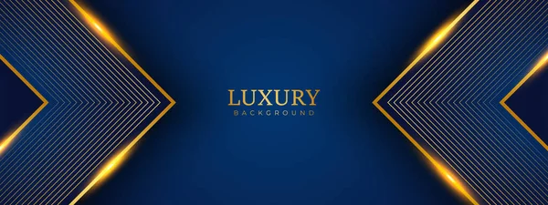 Desain Latar Belakang Blue Gold Luxury - Stok Vektor