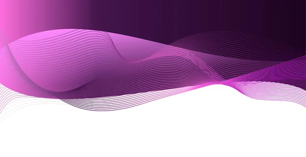 Elegante Donkerpaarse Golvende Achtergrond Met Witte Ruimte Vectorillustratie Eps10 — Stockvector
