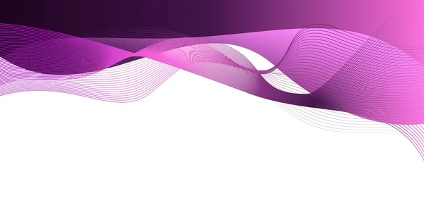 Elegant Dark Purple Wavy Background White Space Vector Illustration Eps10 — Stock Vector