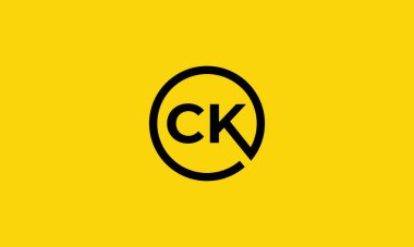 CK harfi logo tasarımı. Temiz ve modern CK logosu baş harfleri. vektör illüstrasyonu