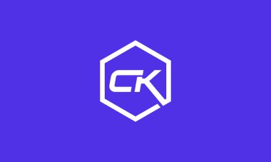 CK harfi logo tasarımı. Temiz ve modern CK logosu baş harfleri. vektör illüstrasyonu