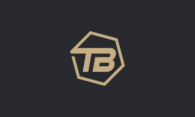 Harf verem logosu tasarımı. Yaratıcı harfler TB Logo Tasarım Vektör Şablonu. İlk Harfler TB Logo Tasarımı