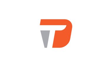 DT logo tasarımı. Modern Harf DT baş harfleri. DT logo şablonu