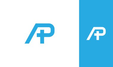 Düzenlenebilir Vektör Biçiminde Yaratıcı Profesyonel Moda ve Asgari Harf AP Logo Tasarımı Düz arkaplan Rengi, Başlangıç tabanlı Alfabe Simgesi Logosu