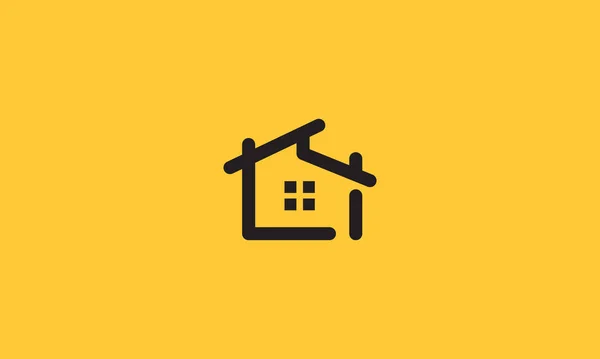 ホーム 家を建てる手紙を書きました きれいで 創造的なロゴの設計 ベクトルイラスト — ストックベクタ