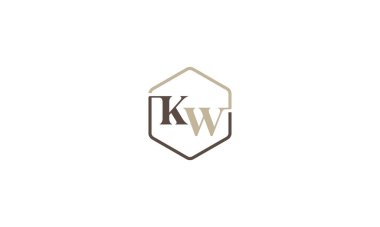 KW logo tasarımı. KW harfinin baş harfleri logo tasarımı. vektör çizimleri