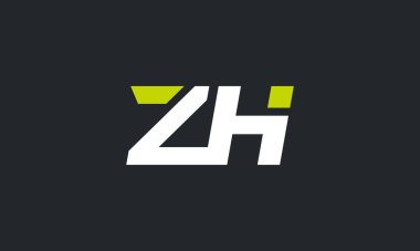 Soyut Harf ZH veya HZ logosu baş harfleri tasarımı. Vektör illüstrasyon eps10