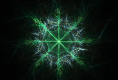 Bilim, teknoloji ve tasarım konularında fraktal radyal desen