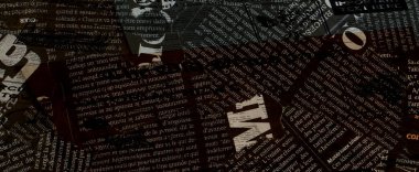 Gazete kağıdı grunge eski eski moda doku arkaplanı.