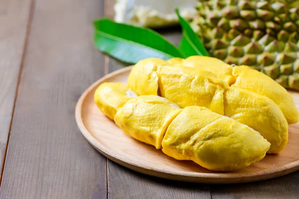 Chani Kai Durian Lub Durio Zibthinus Murray Drewnianej Płycie Chani — Zdjęcie stockowe