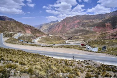 Highway of the central highway Huancayo - Lima, at the height of Ticlio, the highest point of the journey.