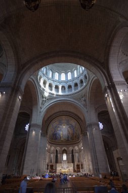 Paris, Fransa 'daki bazilika sacre re coeur' un içi.