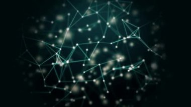 Abstract video on blue background for presentations. Mockup.