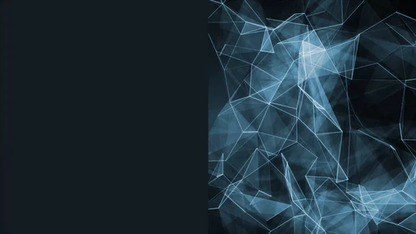 Ekran kenarı pleksus olan soyut koyu arkaplan, maket