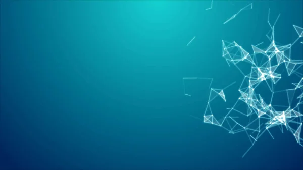Sunum için pleksus içeren soyut mavi illüstrasyon