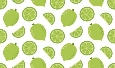 Limonlu ve pürüzsüz desen. Citrus meyve arka plan tasarımı. Organik vitamin ve sağlıklı besin toplama. Düz Vektör