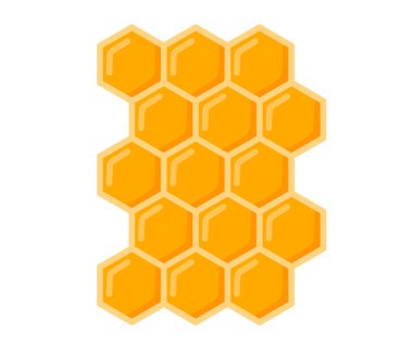 Arı ballı bal peteği. Apiary. Balmumu. Organik Bal Vektörü illüstrasyonu