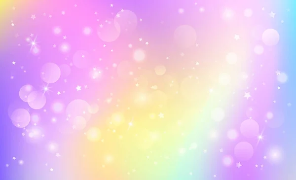 幻想彩虹背景在闪亮的星星为设计 儿童的病媒说明 — 图库矢量图片