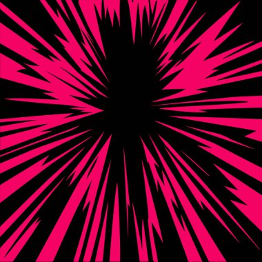 Hareketin dinamik çizgilerinden manga yaratmak için arka plan. Arkaplandan izole edilmiş siyah vektör resmi.