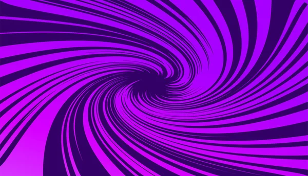 Purple Background Spiral Funnel Lines Space — Stock Vector
