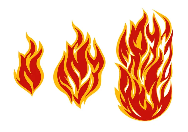 Podpalcie Ogień Płomień Kreskówki Wizerunek Wektora — Wektor stockowy