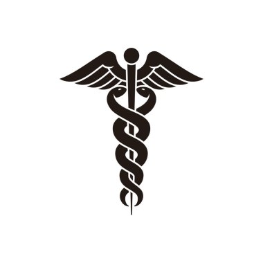 Eesculapius Caduceus 'un yılan asası Hermes' in ambülans tıbbının sembol taşıyıcısı.