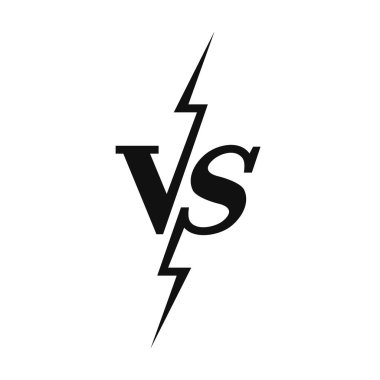Fighting VS symbol vector of Challenge Versus compare competition Battle sport Clipart, isolated on white background.