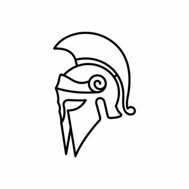 Spartan Knight vector of Gladiator helmet Logo roman army soldier symbol clipart illustration
