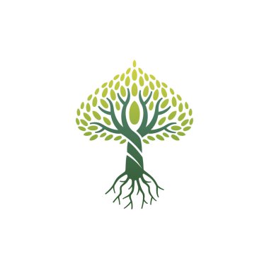 Tree Logo with Leaf Template design concept bio botanical eco icon vector of illustration plant growth business brand