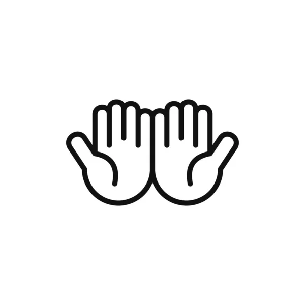 Lending Hand Vector People Charity Society Logo Helping Hands Symbol — Vector de stock