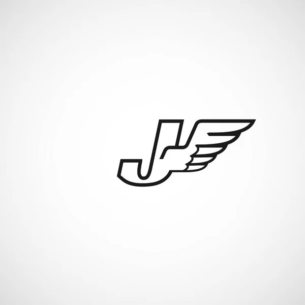 Вектор Логотипа Wings Компании Letter Начальный Символ Орла — стоковый вектор