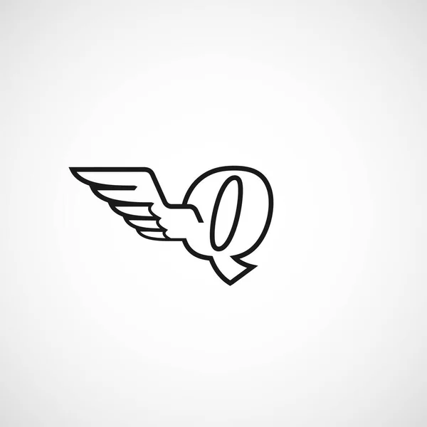 Flügel Logo Vektor Des Buchstabens Unternehmensidentität Initiale Adler Symbol Vogel — Stockvektor