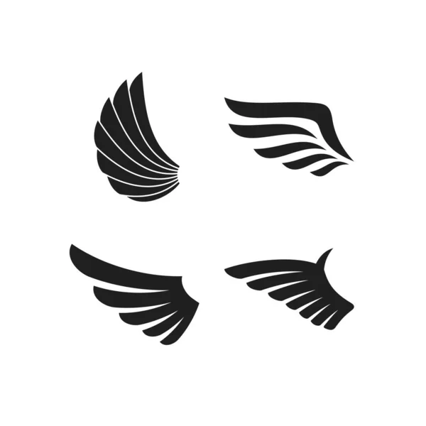 Φτερό Λογότυπο Διάνυσμα Των Φτερών Αετός Εικονίδιο Άγγελος Συλλογή Σύμβολο — Διανυσματικό Αρχείο