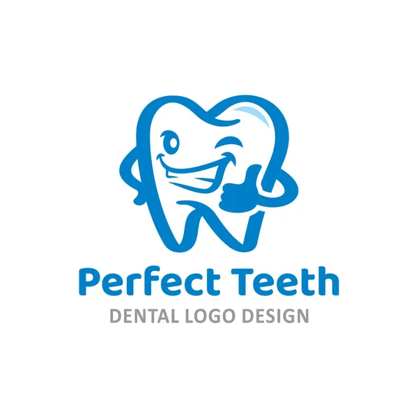 Dentist Logo Dental Clinic Icon Healthy People Symbol Tooth Smile — Stock Vector