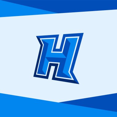 Başlangıç adı Sports fitness Logotype oyun simgesi Clit sembolü Esport Logo H harfi