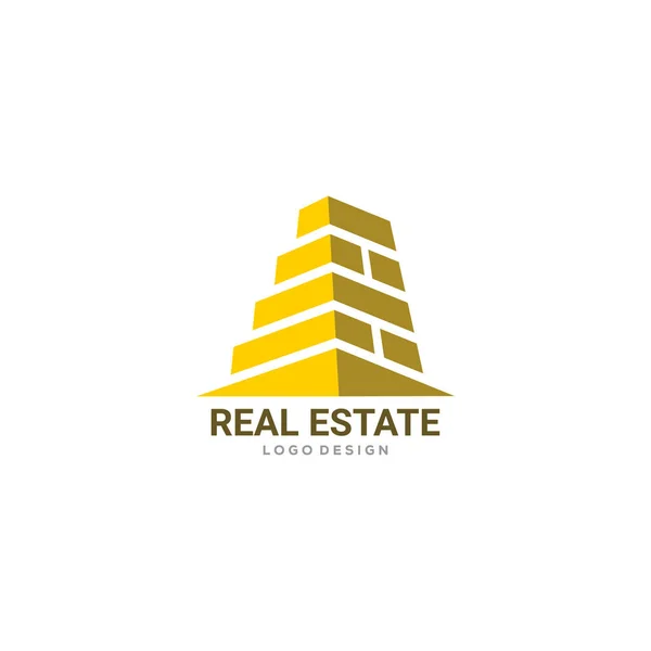 Logotipo Imobiliário Casa Edifício Ícone Vetor Propriedade Negócio Símbolo Clipart — Vetor de Stock