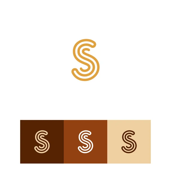 Satır Sanat Monogram Ikonu Çizeri Minimalist Tipografi Logografi Sembolü Clipart — Stok Vektör